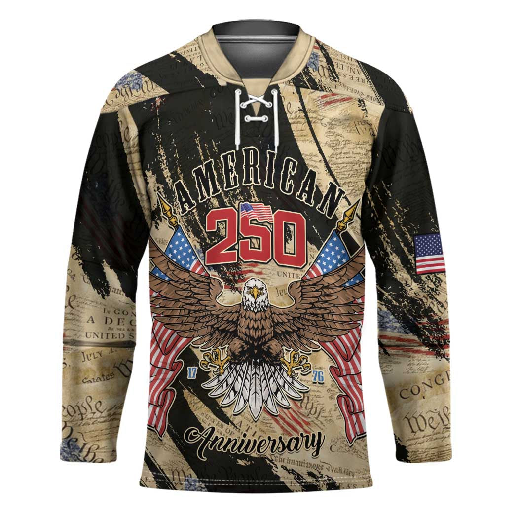 Personalized American 250th Anniversary Hockey Jersey We The People - Wonder Print Shop