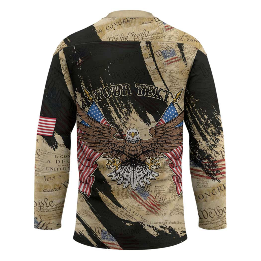 Personalized American 250th Anniversary Hockey Jersey We The People - Wonder Print Shop
