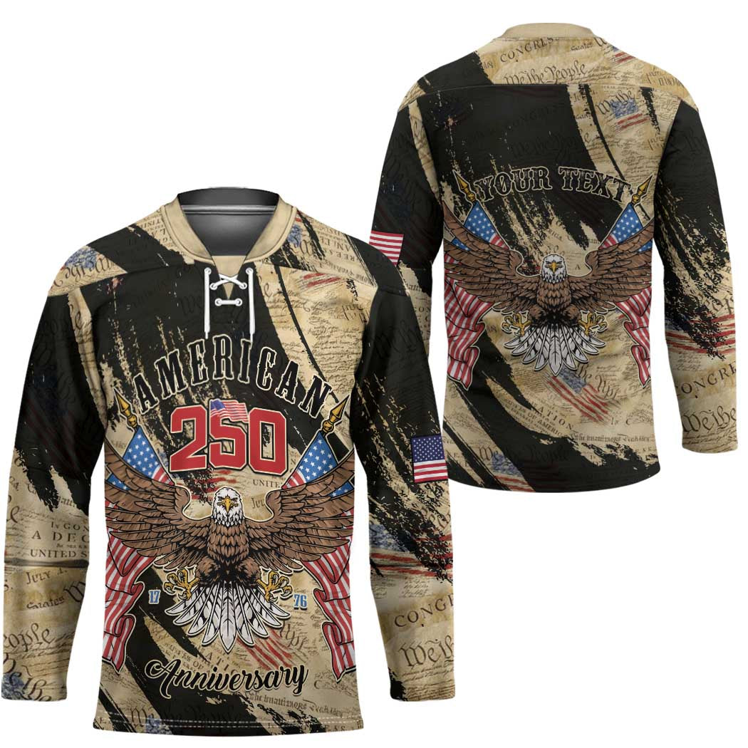 Personalized American 250th Anniversary Hockey Jersey We The People - Wonder Print Shop