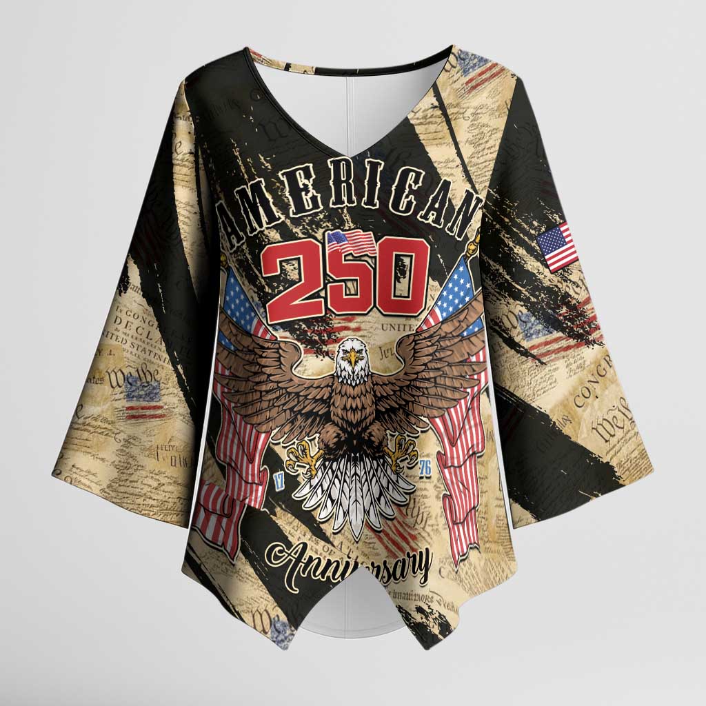 Personalized American 250th Anniversary Kimono Sleeve Blouse We The People - Wonder Print Shop