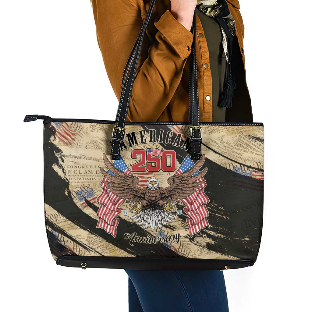 American 250th Anniversary Leather Tote Bag We The People - Wonder Print Shop