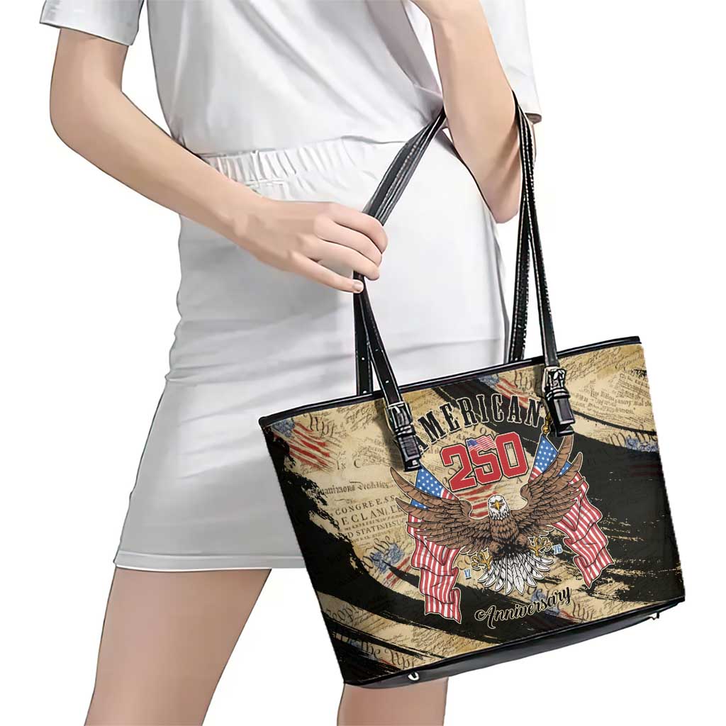 American 250th Anniversary Leather Tote Bag We The People - Wonder Print Shop