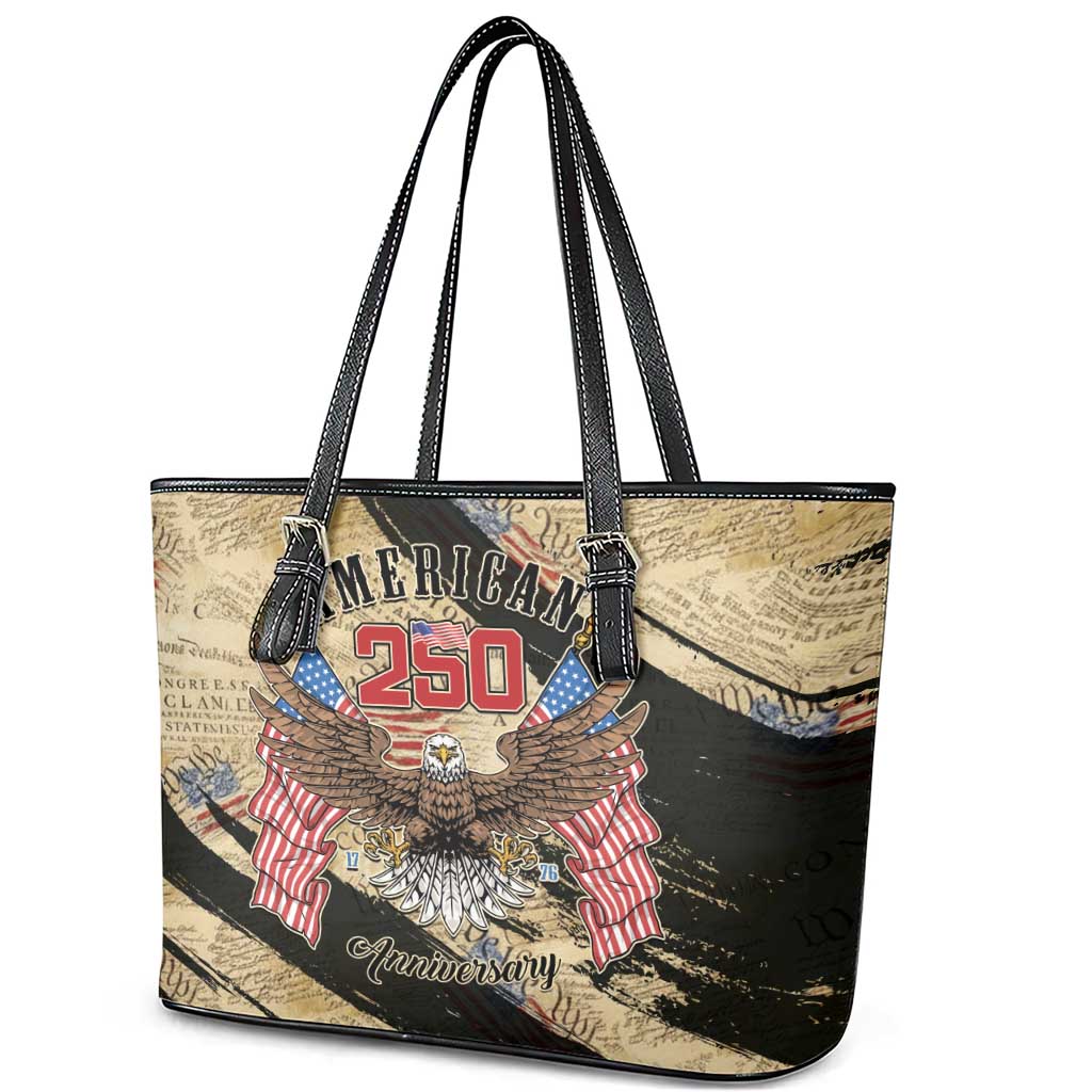 American 250th Anniversary Leather Tote Bag We The People - Wonder Print Shop