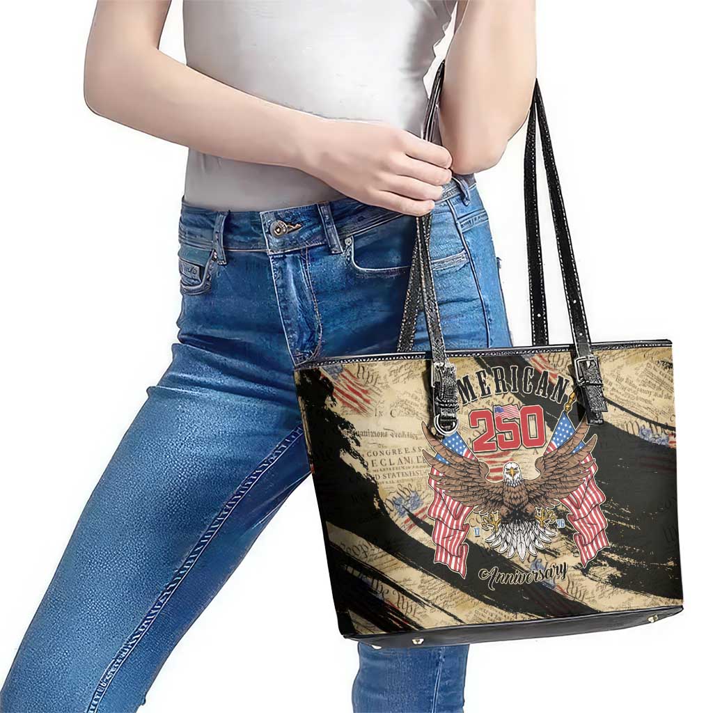 American 250th Anniversary Leather Tote Bag We The People - Wonder Print Shop