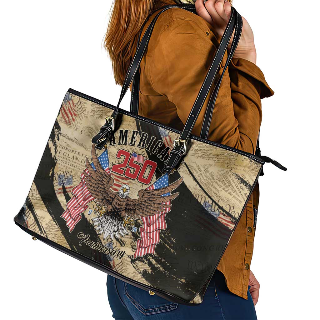 American 250th Anniversary Leather Tote Bag We The People - Wonder Print Shop