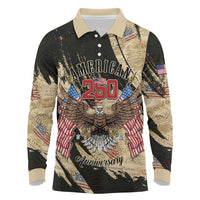 Personalized American 250th Anniversary Long Sleeve Polo Shirt We The People - Wonder Print Shop