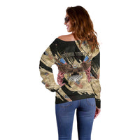 Personalized American 250th Anniversary Off Shoulder Sweater We The People - Wonder Print Shop