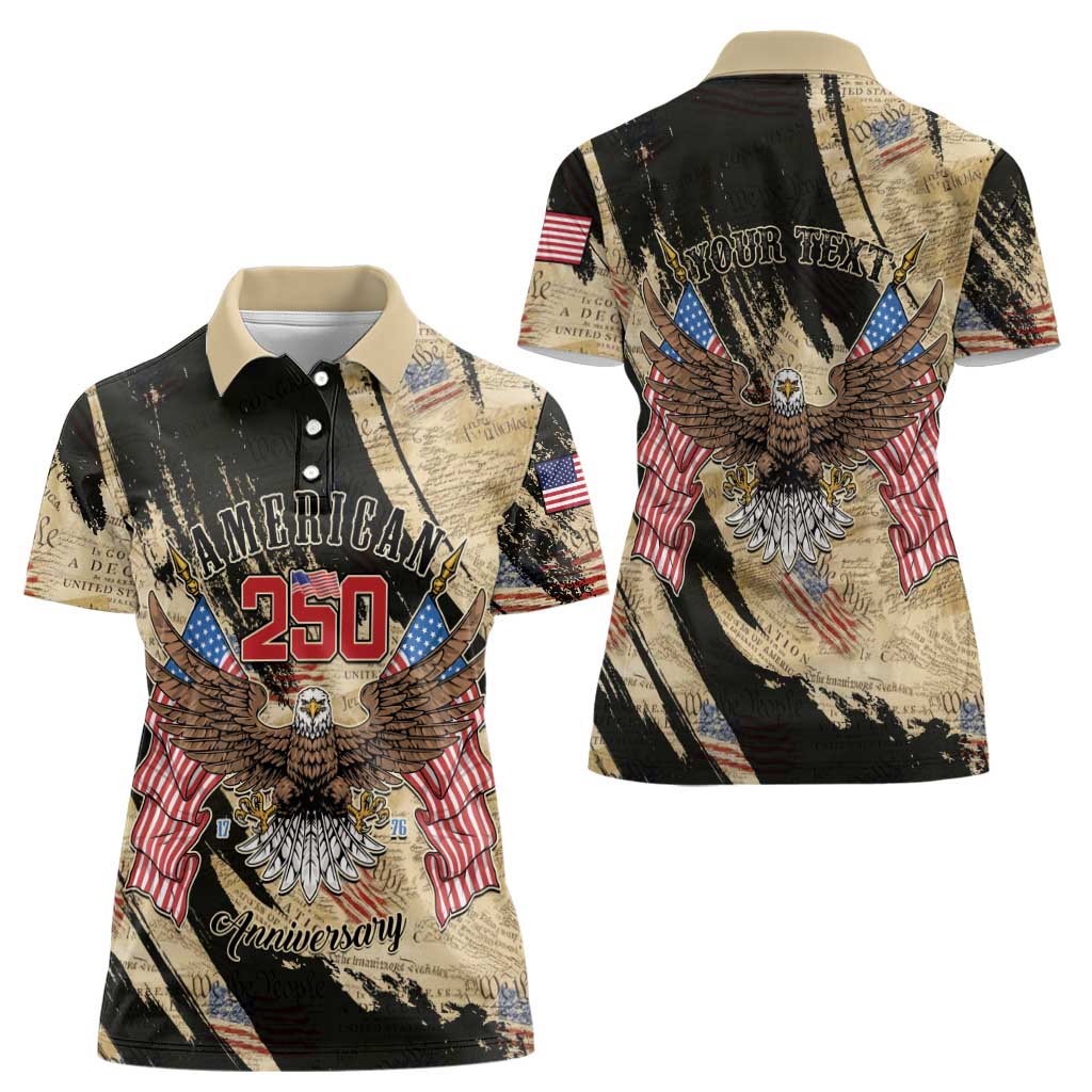 Personalized American 250th Anniversary Women Polo Shirt We The People - Wonder Print Shop