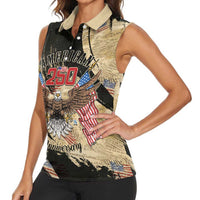 Personalized American 250th Anniversary Women Sleeveless Polo Shirt We The People - Wonder Print Shop