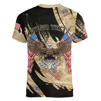 Personalized American 250th Anniversary Women V-Neck T-Shirt We The People - Wonder Print Shop