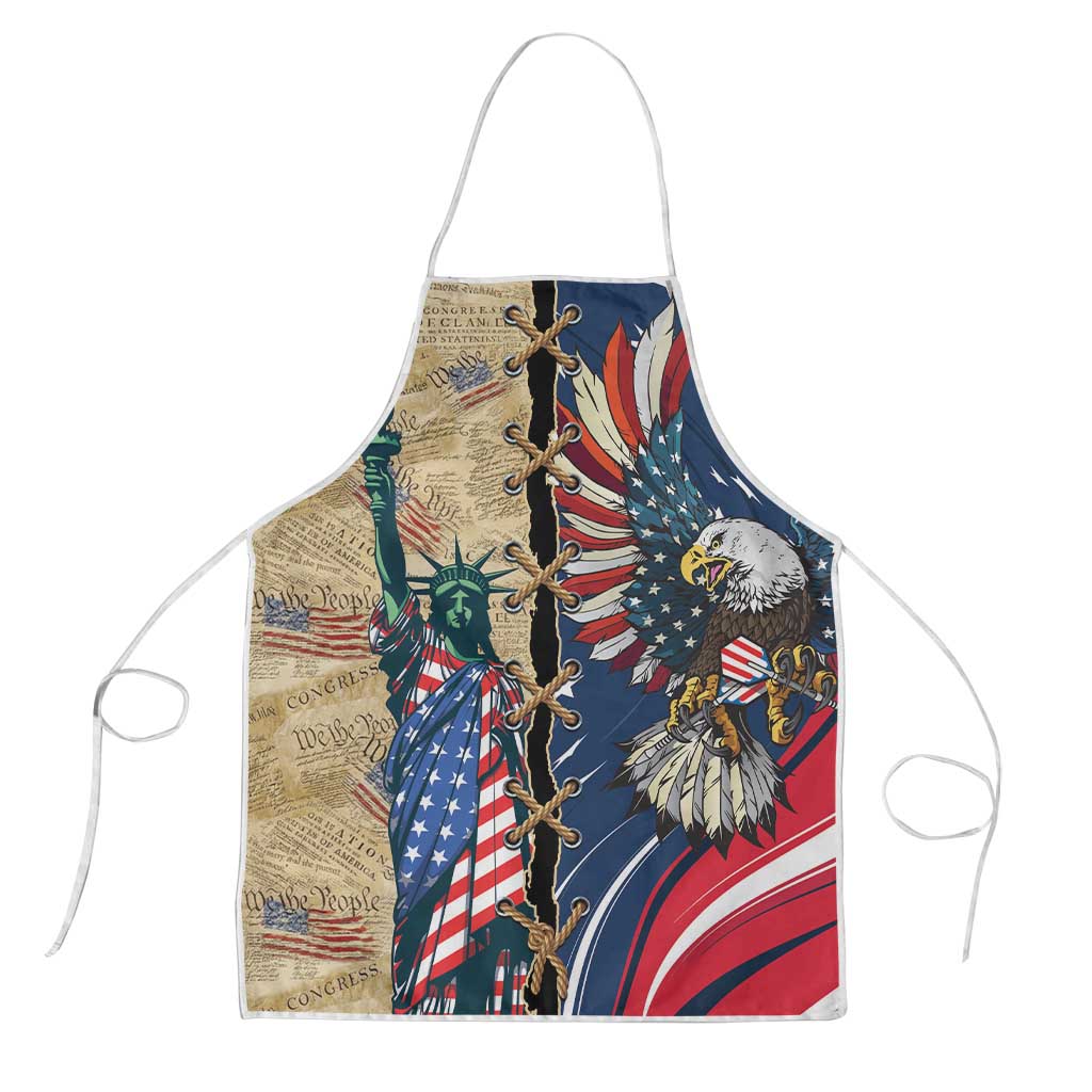 USA Eagle Statue of Liberty Apron American Patriotic Spirit - Wonder Print Shop