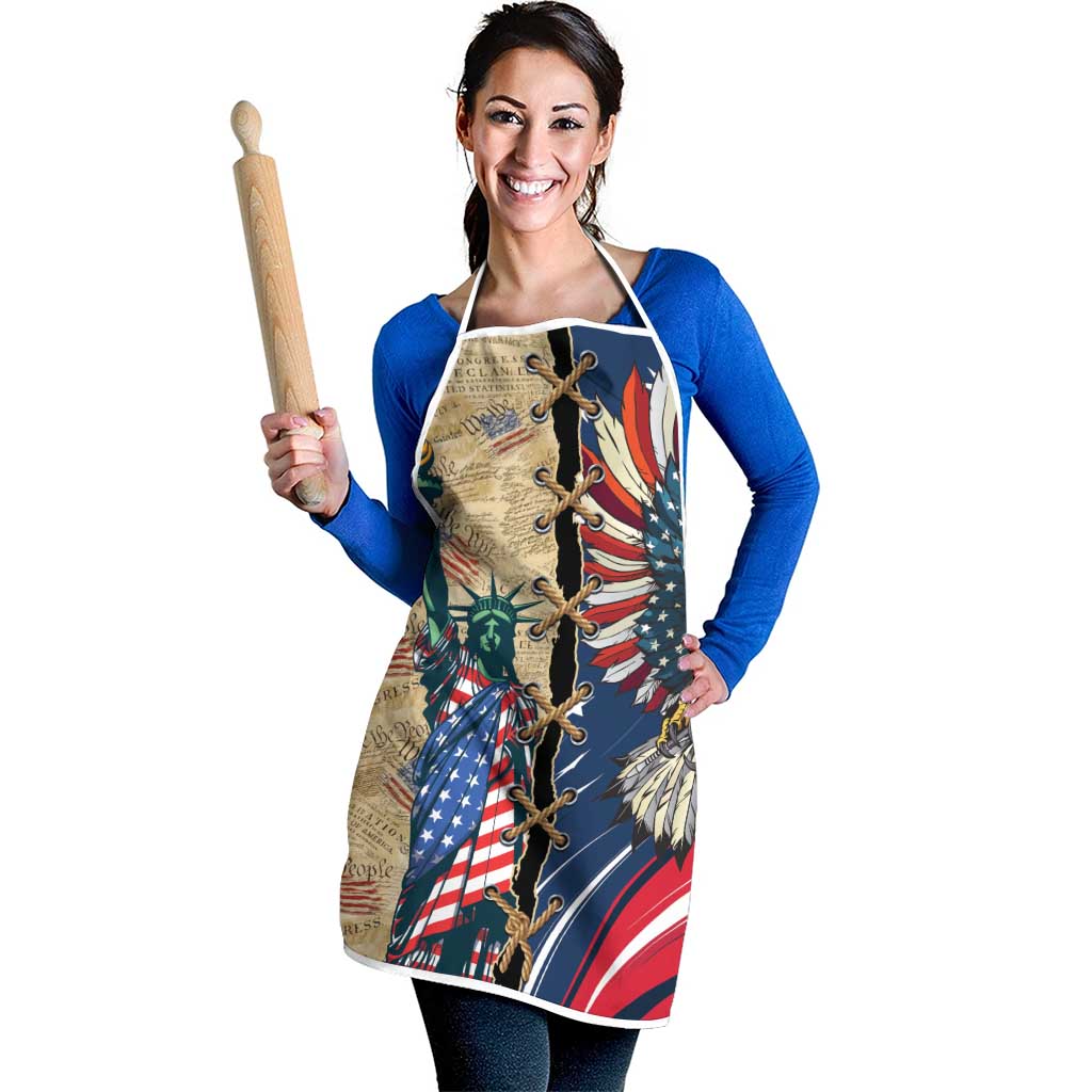 USA Eagle Statue of Liberty Apron American Patriotic Spirit - Wonder Print Shop