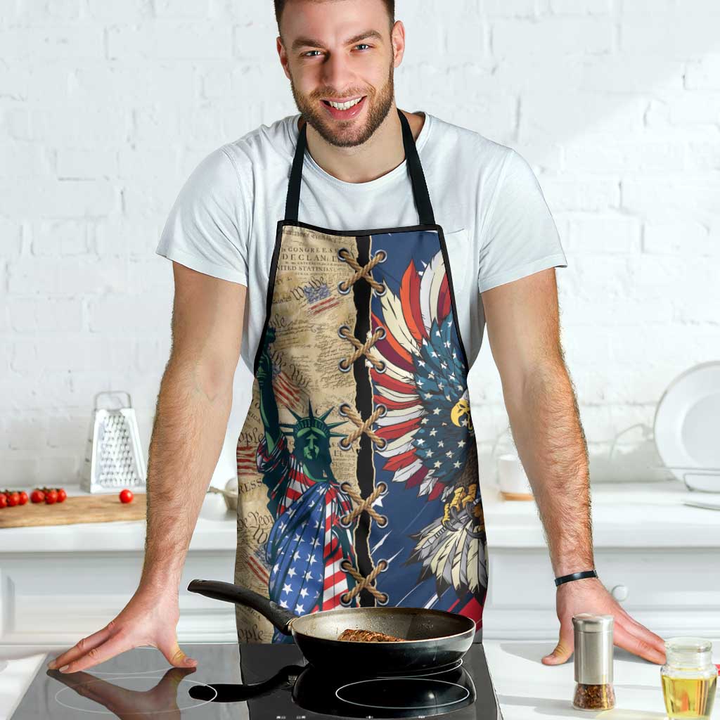 USA Eagle Statue of Liberty Apron American Patriotic Spirit - Wonder Print Shop