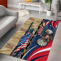 USA Eagle Statue of Liberty Area Rug American Patriotic Spirit - Wonder Print Shop