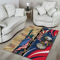 USA Eagle Statue of Liberty Area Rug American Patriotic Spirit - Wonder Print Shop