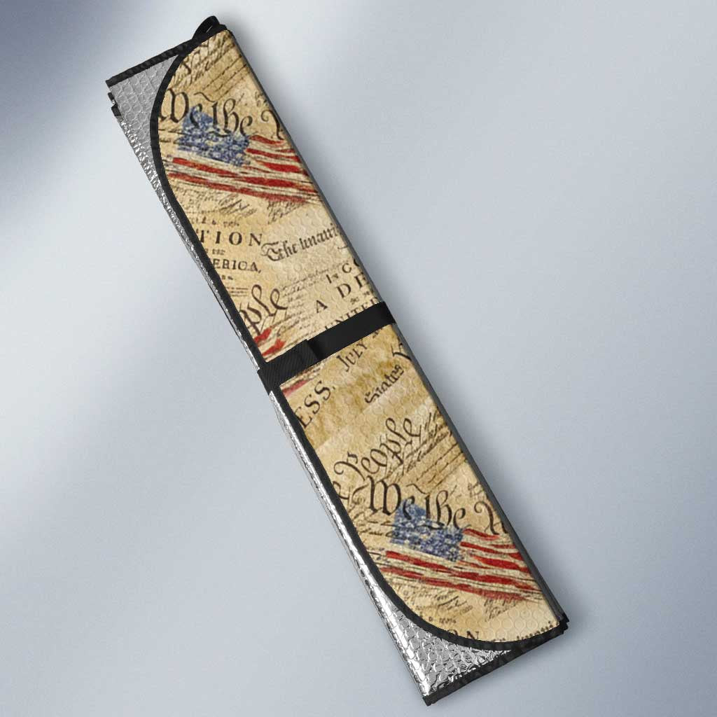 USA Eagle Statue of Liberty Auto Sun Shade American Patriotic Spirit - Wonder Print Shop