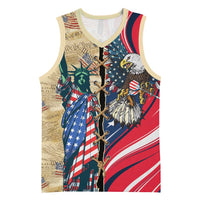 USA Eagle Statue of Liberty Basketball Jersey American Patriotic Spirit - Wonder Print Shop