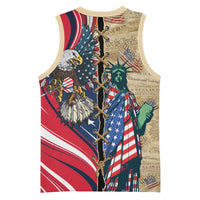 USA Eagle Statue of Liberty Basketball Jersey American Patriotic Spirit - Wonder Print Shop