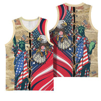 USA Eagle Statue of Liberty Basketball Jersey American Patriotic Spirit - Wonder Print Shop