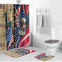 USA Eagle Statue of Liberty Bathroom Set American Patriotic Spirit - Wonder Print Shop