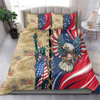 USA Eagle Statue of Liberty Bedding Set American Patriotic Spirit - Wonder Print Shop