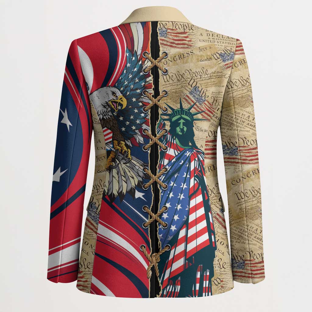 USA Eagle Statue of Liberty Blazer American Patriotic Spirit - Wonder Print Shop