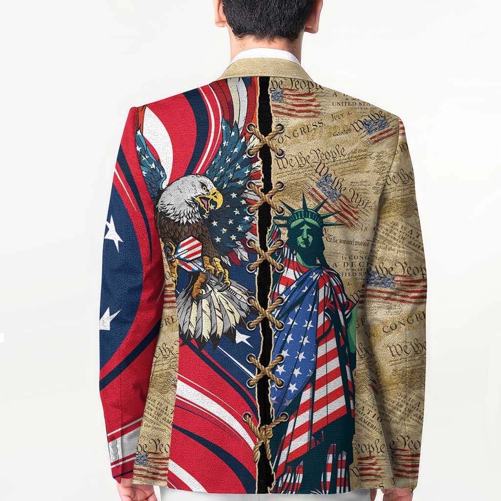 USA Eagle Statue of Liberty Blazer American Patriotic Spirit - Wonder Print Shop