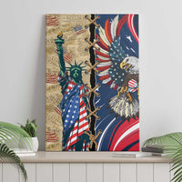 USA Eagle Statue of Liberty Canvas Wall Art American Patriotic Spirit - Wonder Print Shop