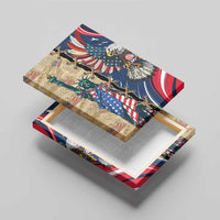 USA Eagle Statue of Liberty Canvas Wall Art American Patriotic Spirit - Wonder Print Shop