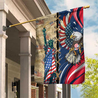 USA Eagle Statue of Liberty Garden Flag American Patriotic Spirit - Wonder Print Shop