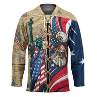 USA Eagle Statue of Liberty Hockey Jersey American Patriotic Spirit - Wonder Print Shop