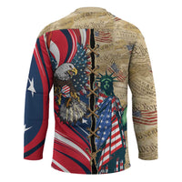 USA Eagle Statue of Liberty Hockey Jersey American Patriotic Spirit - Wonder Print Shop