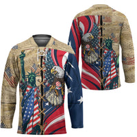 USA Eagle Statue of Liberty Hockey Jersey American Patriotic Spirit - Wonder Print Shop