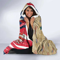 USA Eagle Statue of Liberty Hooded Blanket American Patriotic Spirit - Wonder Print Shop