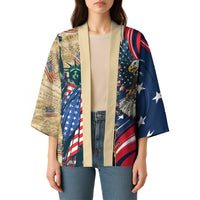 USA Eagle Statue of Liberty Kimono American Patriotic Spirit - Wonder Print Shop