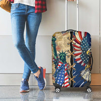 USA Eagle Statue of Liberty Luggage Cover American Patriotic Spirit - Wonder Print Shop