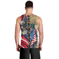 USA Eagle Statue of Liberty Men Tank Top American Patriotic Spirit - Wonder Print Shop