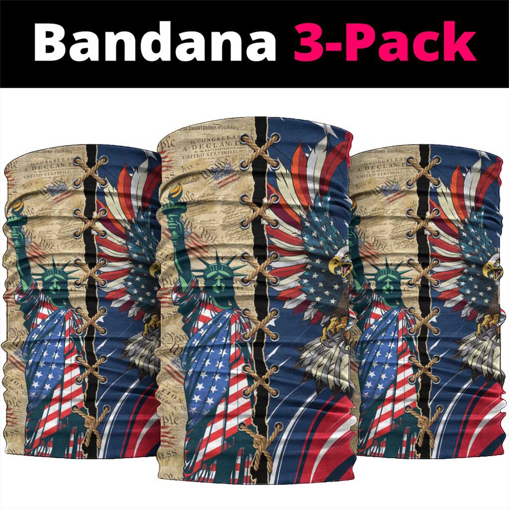 USA Eagle Statue of Liberty Neck Gaiter American Patriotic Spirit - Wonder Print Shop