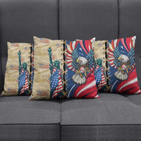USA Eagle Statue of Liberty Pillow Cover American Patriotic Spirit - Wonder Print Shop