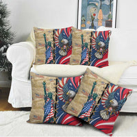 USA Eagle Statue of Liberty Pillow Cover American Patriotic Spirit - Wonder Print Shop