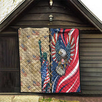 USA Eagle Statue of Liberty Quilt American Patriotic Spirit - Wonder Print Shop
