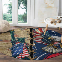 USA Eagle Statue of Liberty Round Carpet American Patriotic Spirit - Wonder Print Shop