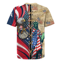 USA Eagle Statue of Liberty Rugby Jersey American Patriotic Spirit - Wonder Print Shop