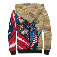 USA Eagle Statue of Liberty Sherpa Hoodie American Patriotic Spirit - Wonder Print Shop