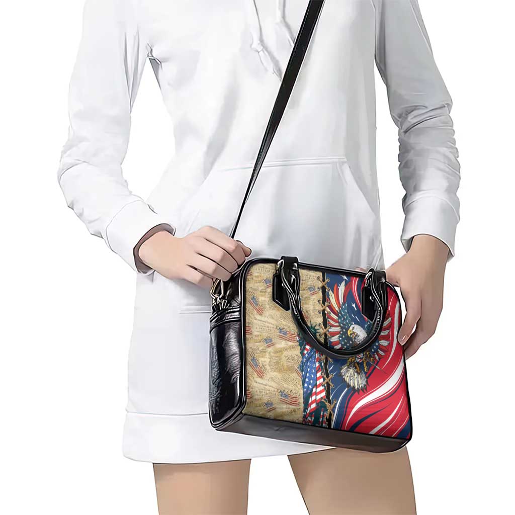 USA Eagle Statue of Liberty Shoulder Handbag American Patriotic Spirit - Wonder Print Shop