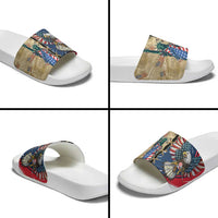 USA Eagle Statue of Liberty Slide Sandals American Patriotic Spirit - Wonder Print Shop
