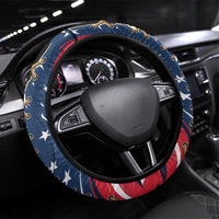 USA Eagle Statue of Liberty Steering Wheel Cover American Patriotic Spirit - Wonder Print Shop