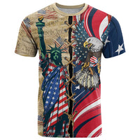 USA Eagle Statue of Liberty T Shirt American Patriotic Spirit - Wonder Print Shop
