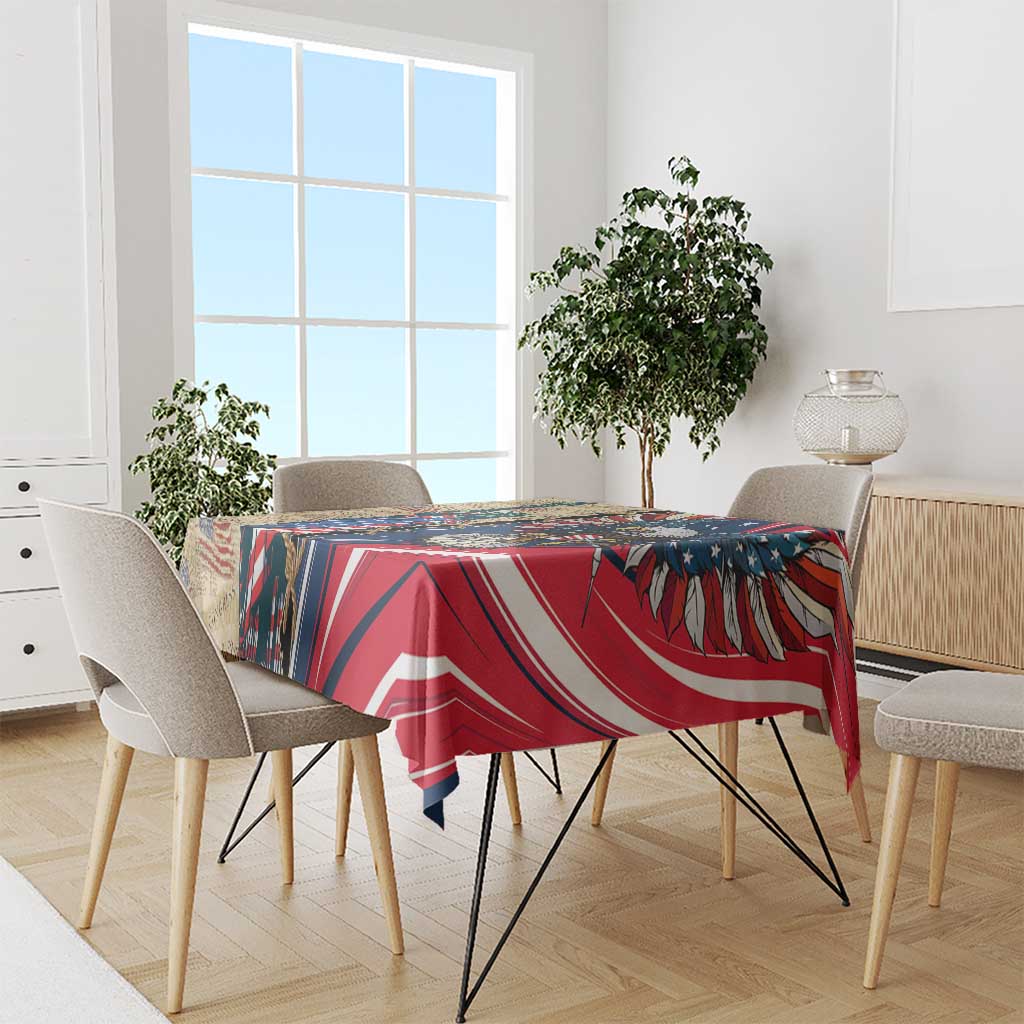 USA Eagle Statue of Liberty Tablecloth American Patriotic Spirit - Wonder Print Shop