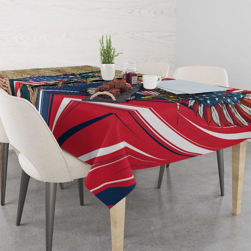 USA Eagle Statue of Liberty Tablecloth American Patriotic Spirit - Wonder Print Shop